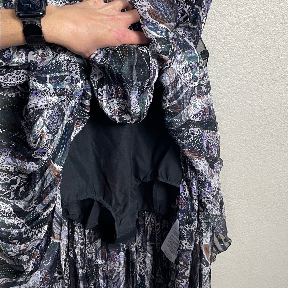 NWT Etro Runway Silk Paisley Deep V Maxi Dress Gown Sz 40 - Picture 9 of 16